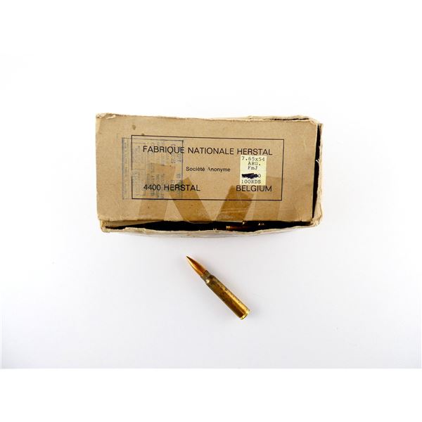 BELGIUM MILITARY 7.65X54 ARG AMMO LOT