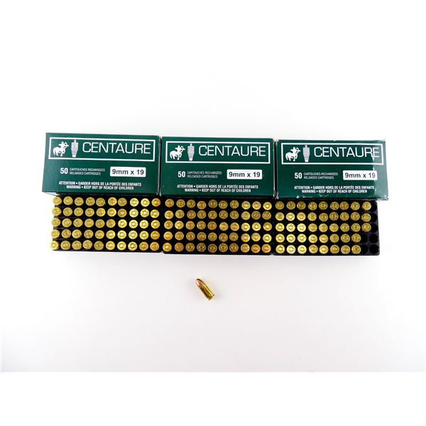 CENTAURE FACTORY RELOADED 9X19MM AMMO LOT