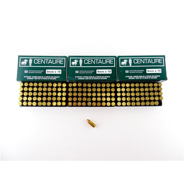 CENTAURE FACTORY RELOADED 9X19MM AMMO LOT