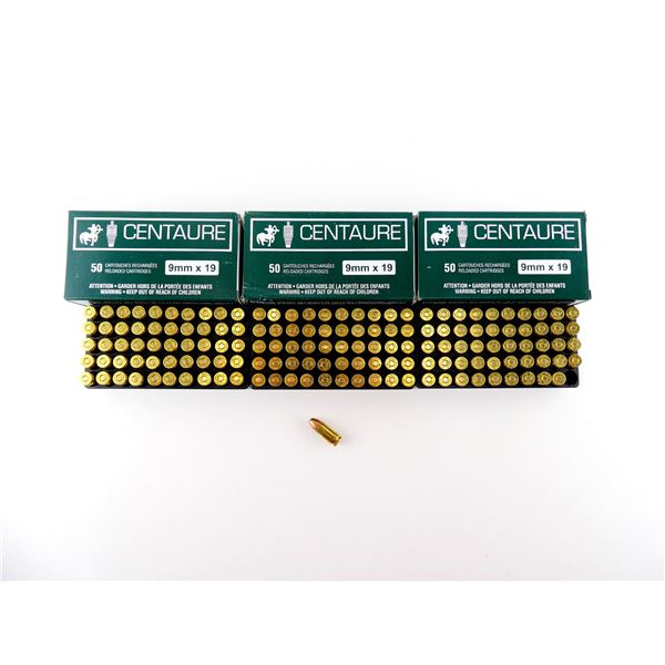 CENTAURE FACTORY RELOADED 9X19MM AMMO LOT