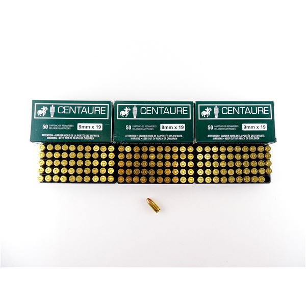 CENTAURE FACTORY RELOADED 9X19MM AMMO LOT