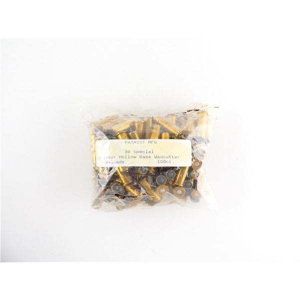 PATRIOT MFG FACTORY RELOADED .38 SPL AMMO LOT