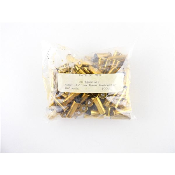 PATRIOT MFG FACTORY RELOADED .38 SPL AMMO LOT