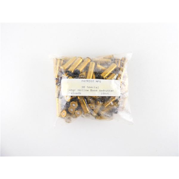 PATRIOT MFG FACTORY RELOADED .38 SPL AMMO LOT