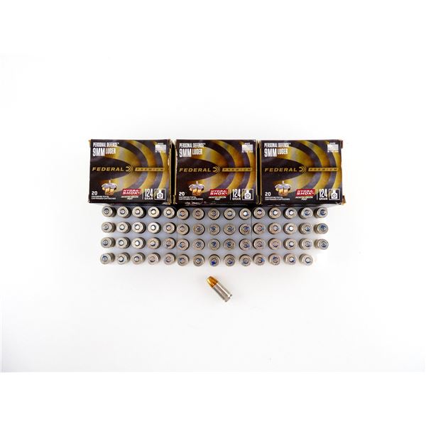 FEDERAL PREMIUM PERSONAL DEFENSE 9MM LUGER AMMO LOT