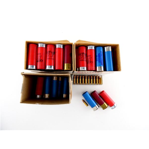ASSORTED 12 GAUGE 2 3/4" SHOT SHELL AND .22 LR AMMO LOT