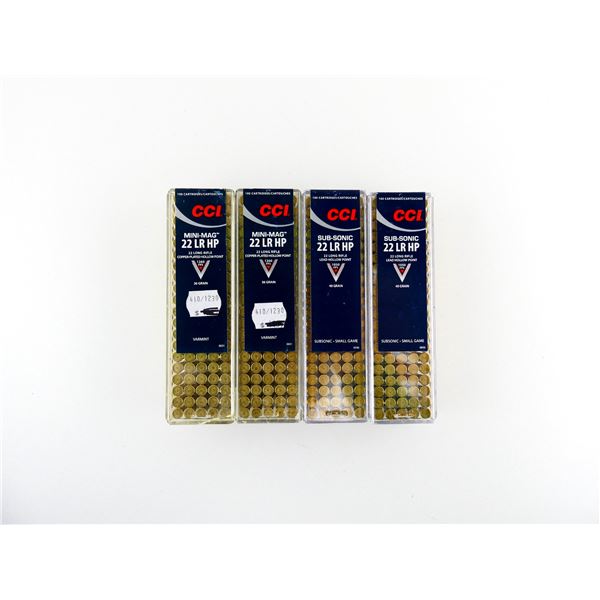 ASSORTED CCI MINI-MAG .22 LR AND SUB-SONIC AMMO LOT