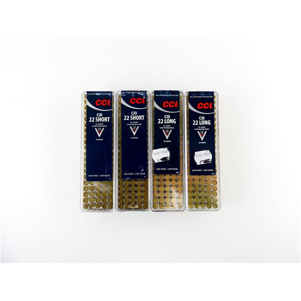 ASSORTED CCI CB .22 SHORT AND CB .22 LONG AMMO LOT
