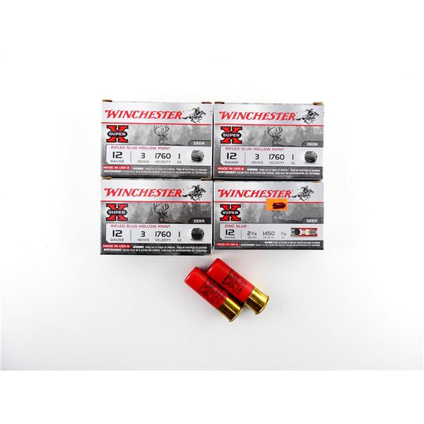 ASSORTED WINCHESTER 12 GAUGE 2 3/4" AND 3" SHOT SHELL AMMO LOT