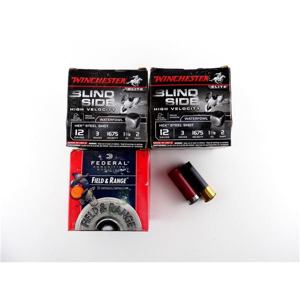 ASSORTED WINCHESTER AND FEDERAL 12 GAUGE 2 3/4" / 3" SHOT SHELL AMMO LOT