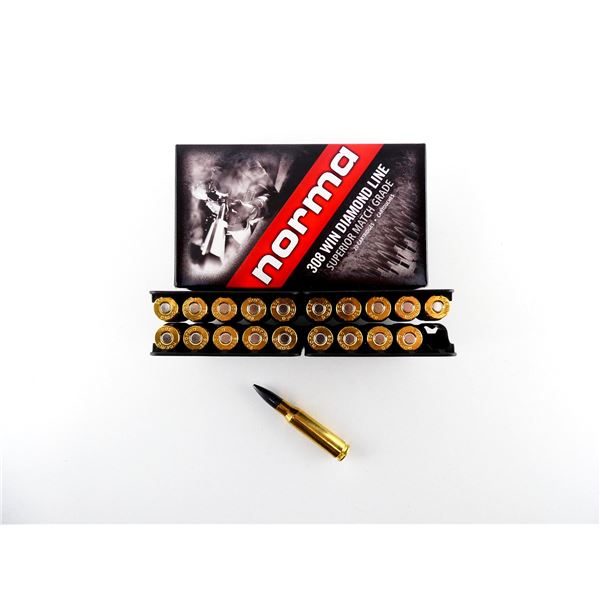 NORMA .308 WIN DIAMOND LINE SUPERIOR MATCH GRADE AMMO LOT