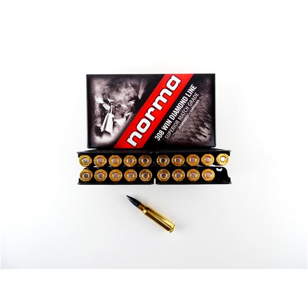 NORMA .308 WIN DIAMOND LINE SUPERIOR MATCH GRADE AMMO LOT