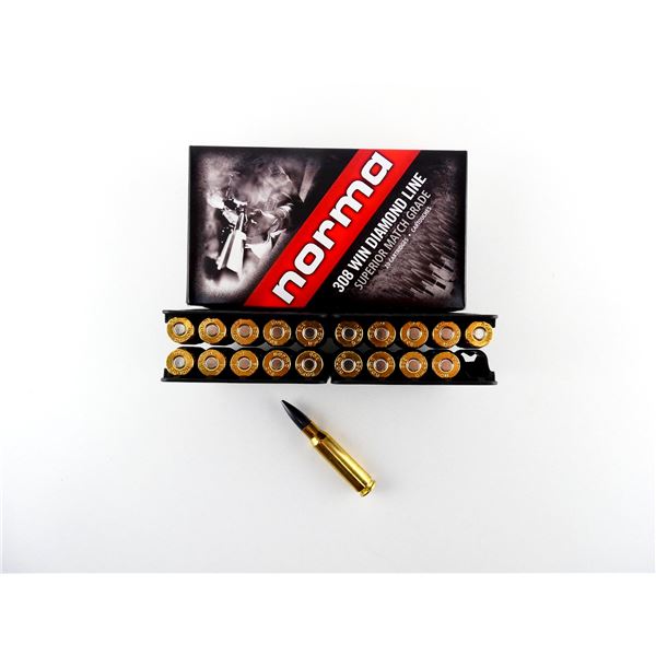 NORMA .308 WIN DIAMOND LINE SUPERIOR MATCH GRADE AMMO LOT