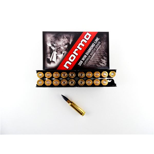 NORMA .308 WIN DIAMOND LINE SUPERIOR MATCH GRADE AMMO LOT