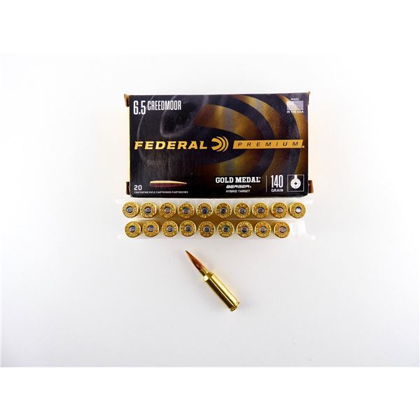 FEDERAL PREMIUM GOLD MEDAL 6.5 CREEDMOOR AMMO LOT