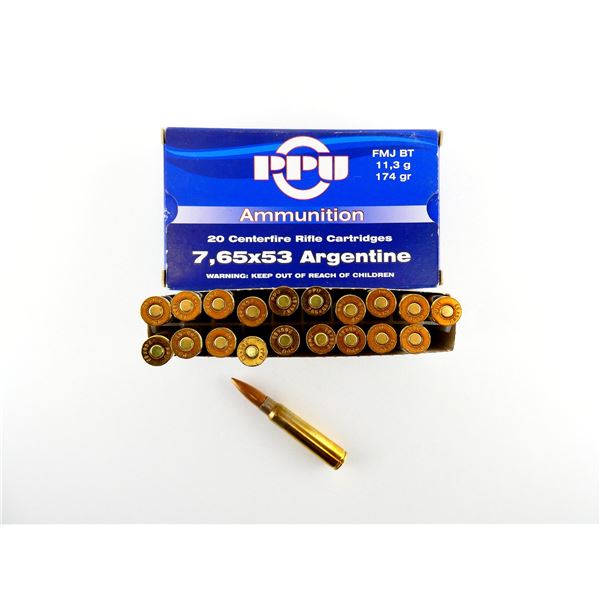 PPU 7.65X53 ARGENTINE AMMO LOT