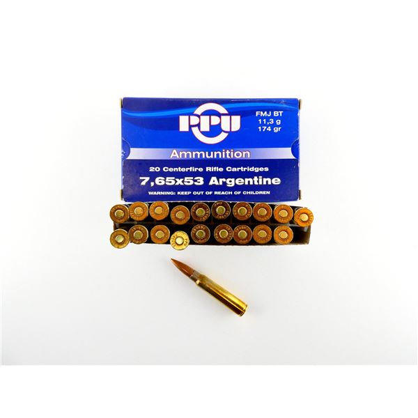 PPU 7.65X53 ARGENTINE AMMO LOT