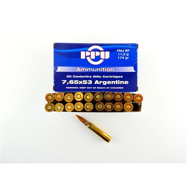 PPU 7.65X53 ARGENTINE AMMO LOT