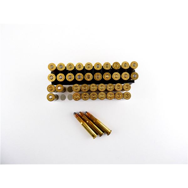 ASSORTED REMINGTON / WINCHESTER .30-30 WIN AMMO AND NON-PRIMED BRASS CASES LOT
