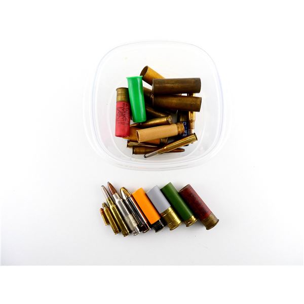 ASSORTED AMMO / SHOT SHELLS / PRIMED SHOT SHELL HULLS / BLANKS ETC. LOT