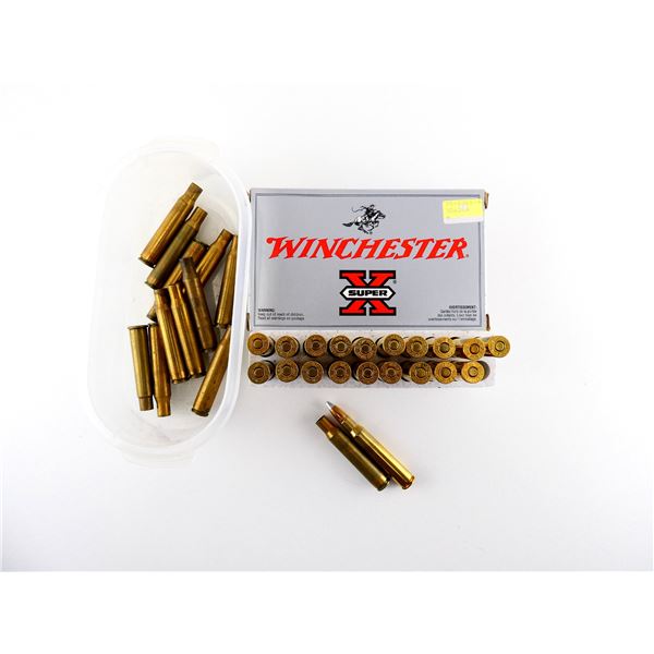 WINCHESTER .30-06 SPRG AMMO AND NON-PRIMED BRASS CASES LOT