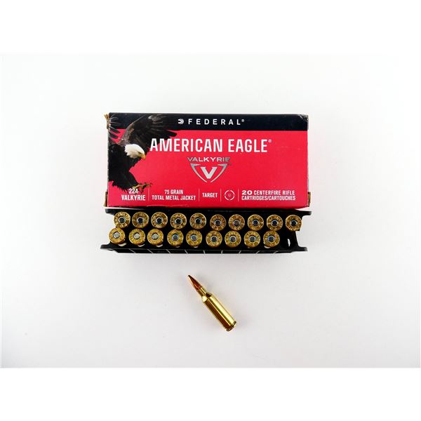 FEDERAL AMERICAN EAGLE .224 VALKYRIE AMMO LOT