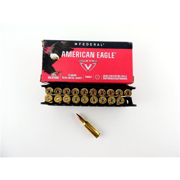 FEDERAL AMERICAN EAGLE .224 VALKYRIE AMMO LOT