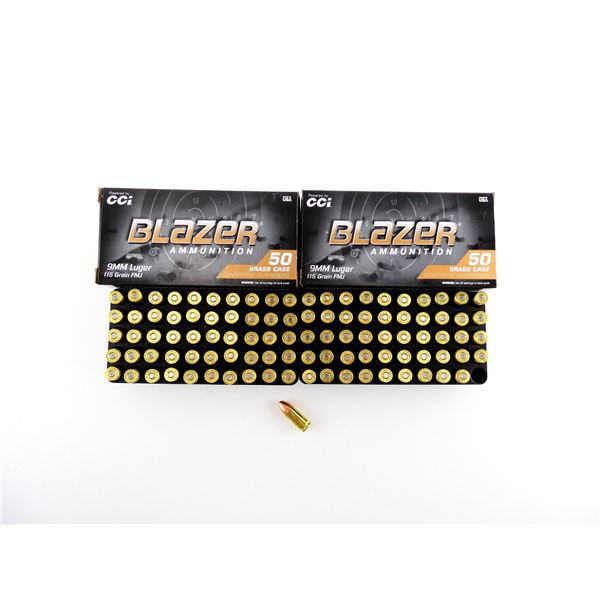 BLAZER 9MM LUGER AMMO LOT