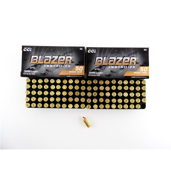 BLAZER 9MM LUGER AMMO LOT