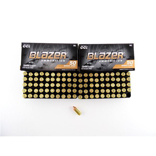 BLAZER 9MM LUGER AMMO LOT