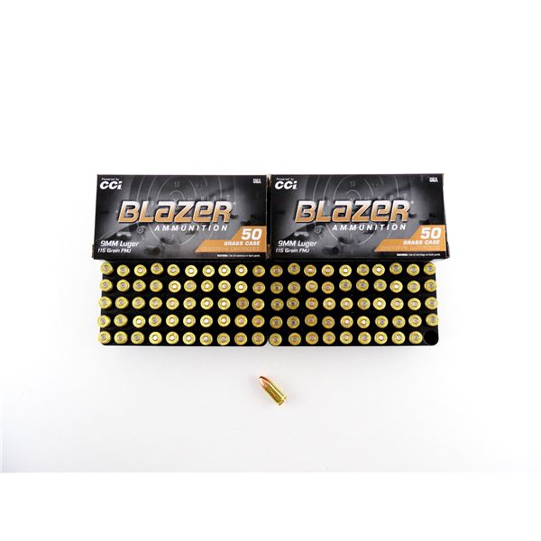 BLAZER 9MM LUGER AMMO LOT
