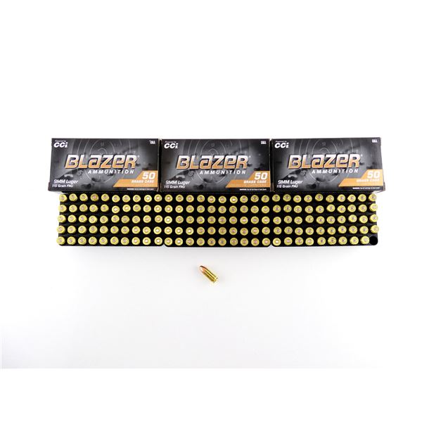 BLAZER 9MM LUGER AMMO LOT
