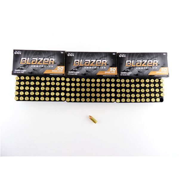 BLAZER 9MM LUGER AMMO LOT