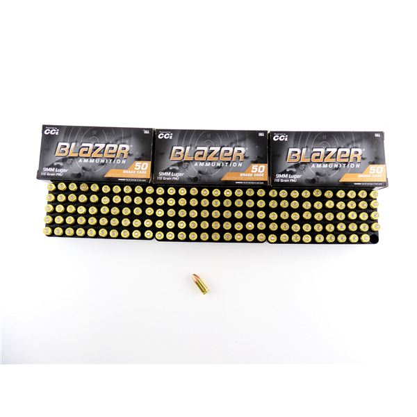 BLAZER 9MM LUGER AMMO LOT