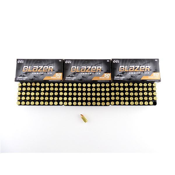 BLAZER 9MM LUGER AMMO LOT