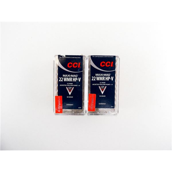 CCI MAXI-MAG .22 WMR HP+V AMMO LOT