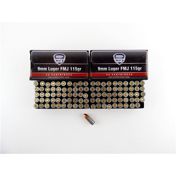 MFS 9MM LUGER AMMO LOT