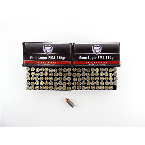 MFS 9MM LUGER AMMO LOT
