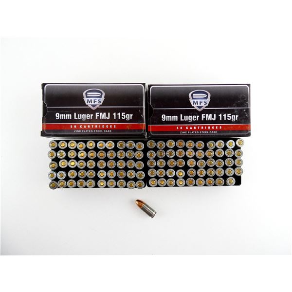 MFS 9MM LUGER AMMO LOT