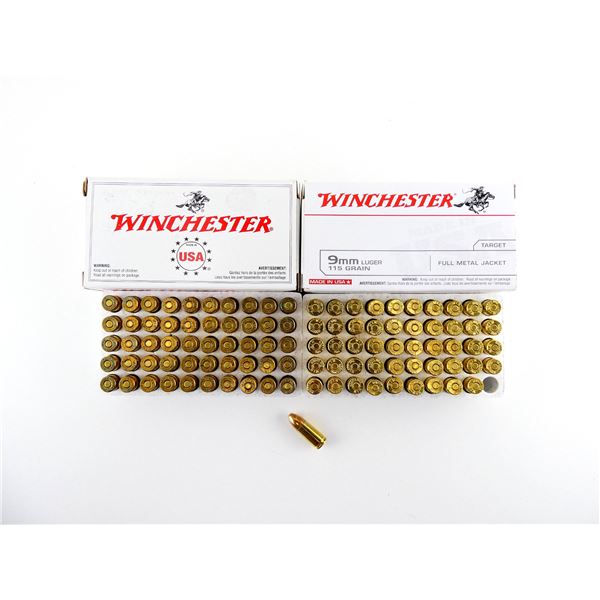 WINCHESTER 9MM LUGER AMMO LOT