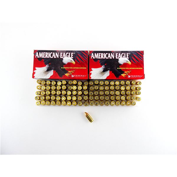 FEDERAL AMERICAN EAGLE 9MM LUGER AMMO LOT