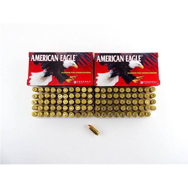 FEDERAL AMERICAN EAGLE 9MM LUGER AMMO LOT