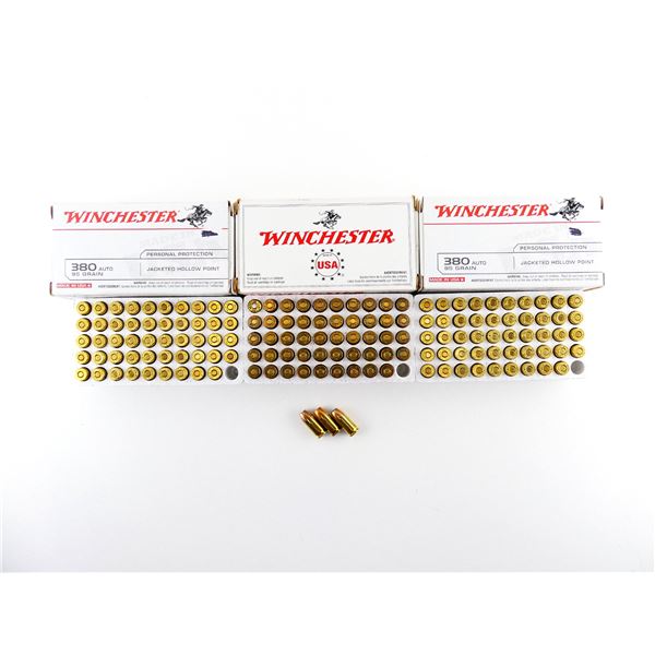ASSORTED WINCHESTER .380 AUTO AMMO LOT