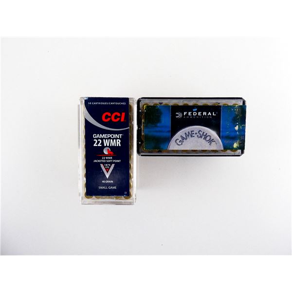 ASSORTED CCI AND FEDERAL .22 WIN MAGNUM AMMO LOT
