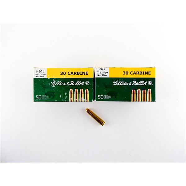 SELLIER & BELLOT .30 CARBINE AMMO LOT