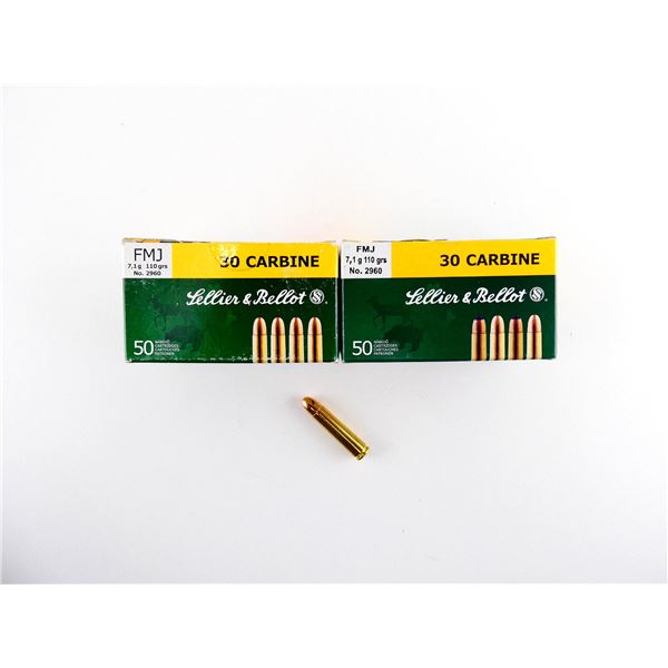 SELLIER & BELLOT .30 CARBINE AMMO LOT