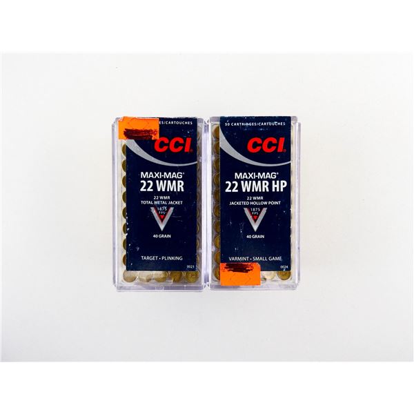 ASSORTED CCI MAXI-MAG .22 WIN MAGNUM AMMO LOT