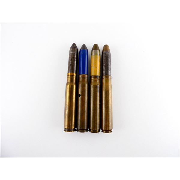 PRIMED AND NON-PRIMED CANADIAN MILITARY 20MM HISPANO / OERLIKON BRASS CASES WITH PROJECTILES LOT