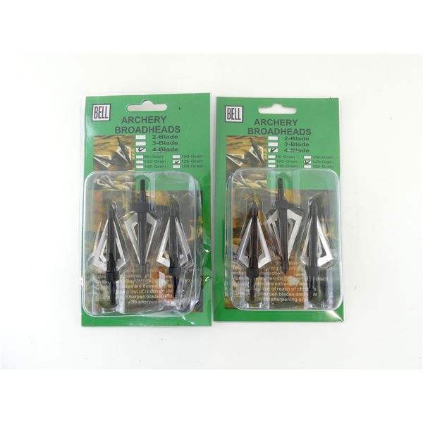 BELL ARCHERY FIXED BLADE BROADHEADS LOT