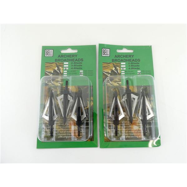 BELL ARCHERY FIXED BLADE BROADHEADS LOT
